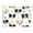 Dog Head and Paw Prints, variant on Acrylic Tray Clear Serving Tray Rectangle Decorative Tray with Cut Handle Elegant Peacock