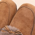 thumbnail image 6 of Women's Winter Boots Warm Comfort Cotton Lined Ankle Lightweight Non-slip Moccasins Canvas Flat Snow Boots, 6 of 9