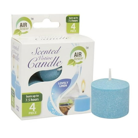 Scented Votive Tealight Candle Lovely Linen - Pack of 4 