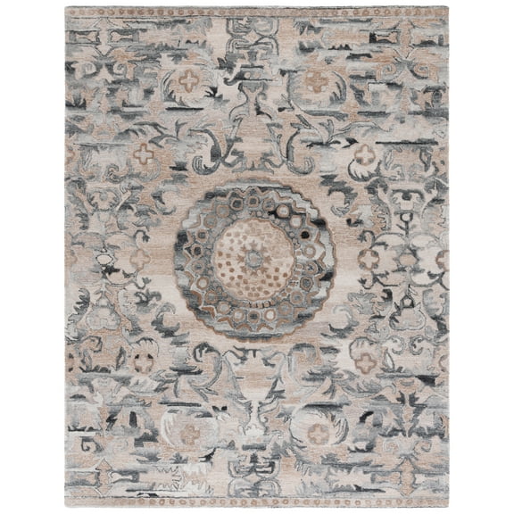 SAFAVIEH Anatolia Ellery Oriental Area Rug, Light Brown/Gray, 8' x 10'