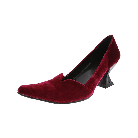 Ellie Escarpin Rouge Sorcière en Velours Vivian pour Femme à la Cheville - 7M