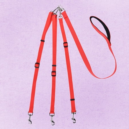 WRISTBIQUE Red Nylon Dog Walking Leads with Lightweight Durable Rope for Jogging Hiking and Outdoor Use
