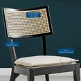 thumbnail image 4 of Modway Caledonia 19" Woven Back Farmhouse Wood Dining Side Chair in Black/Beige, 4 of 9