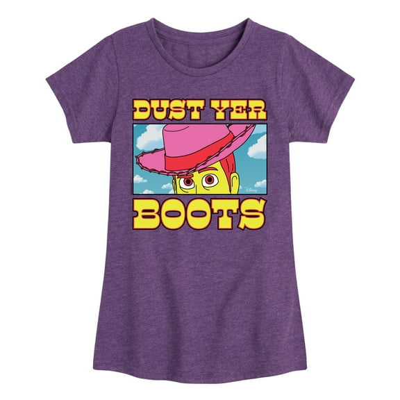 Toy Story 4 - Woody Dust Yer Boots - Toddler & Youth Girls Short Sleeve Graphic T-Shirt