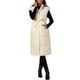 thumbnail image 2 of INSPIRE CHIC Chaleco de Invierno sin Mangas con Capucha para Mujeres, con Bolsillos y Cinturón, Talla XL, Color Beige, 2 of 5
