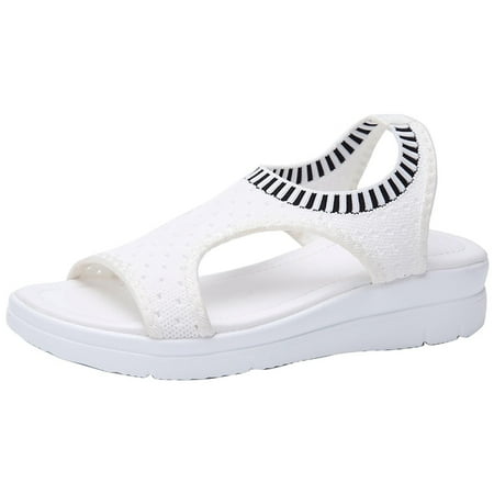 

Wmkox8yii New Fish Mouth Sandals Women s Large Size Flying Wedge Wedge Sports Women s Sandals Thick Sole Casual Sandals