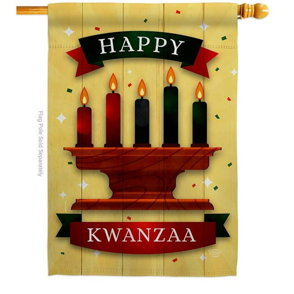 Ornament Collection H192716-BO 28 x 40 in. First Fruits Harvest Black History Kwanzaa Double-Sided Decorative Vertical House Flags - Decoration Banner Garden Yard Gift