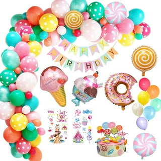 YANSION Candyland Balloon Garland Kit,Pastel Rainbow Birthday