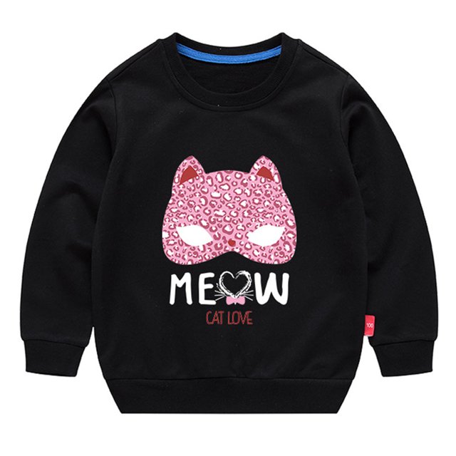 HNMKIU Chandails en Molleton de Printemps pour Filles Unisexes Enfants Imprimé Chandail T-Shirt Bébé Col Rond Manches Longues Hauts Blouse