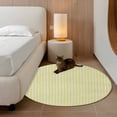 thumbnail image 2 of Round Rugs 3Ft, Yellow Striped Round Area Rug Washable Indoor Throw Carpet, Modern Simple Farmhouse Beige Vintage Small Non Slip Circle Rug for Bedroom Living Room Home Decor Aesthetic, 2 of 8