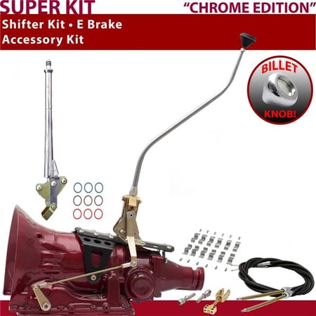 American Shifter 4L60E Shifter Kit Chrome 23 in. Swan E Brake Cable Clamp for F5EBF