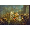thumbnail image 2 of Johann Georg Platzer 24x17 Gold Ornate Framed and Double Matted Museum Art Print Titled - The Abduction of Helen (C. 1740 - 1760), 2 of 4