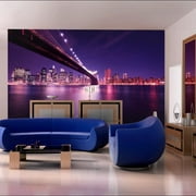 Tiptophomedecor Cityscape Wallpaper Wall Mural - Skyline Of NYC At Night