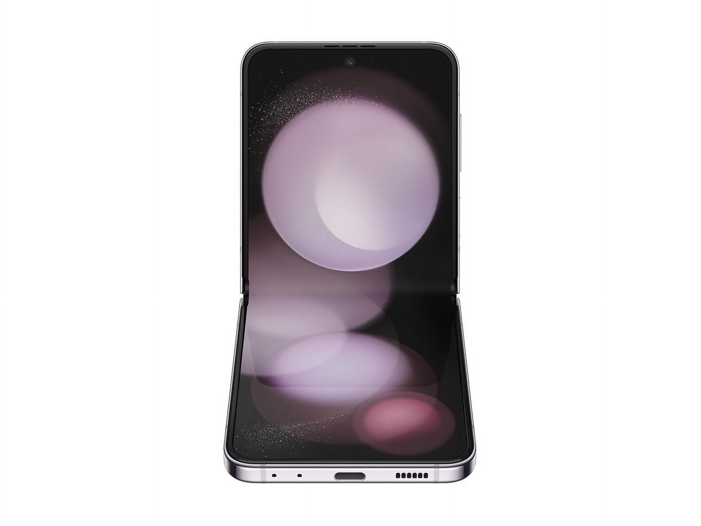 Samsung Galaxy Z Flip5 - 5G smartphone - dual-SIM - RAM 8 GB / Internal Memory 256 GB - OLED display - 6.7" - 2640 x 1080 pixels (120 Hz) - 2x rear cameras 12 MP, 12 MP - front camera 10 MP - lavender - image 2 of 9