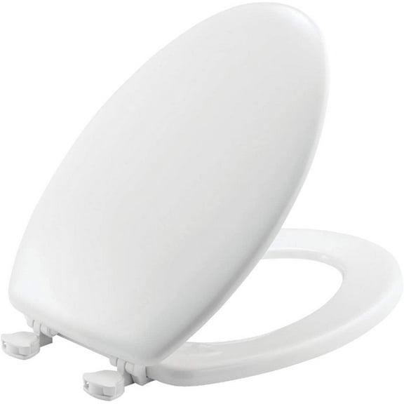 Mayfair 144ECA-000 White Elongated Traditional Wood Toilet Seat