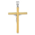 thumbnail image 3 of 14k Two Tone Gold Crucifix Pendant, 3 of 4
