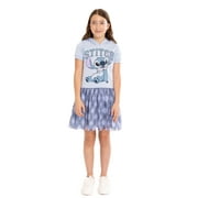 Disney Girls Stitch Hooded Cosplay Dress with Tulle Skirt, Sizes 4-16