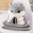 thumbnail image 4 of Almohada para hámster, manta de juguete de felpa, manta de aire acondicionado 3 en 1, muñeca de hámster, 4 of 4