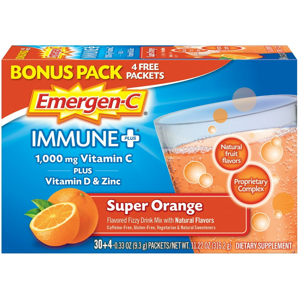 EmergenC® Immune Plus® 1,000mg Vitamin C Plus Vitamin D & Zinc Super