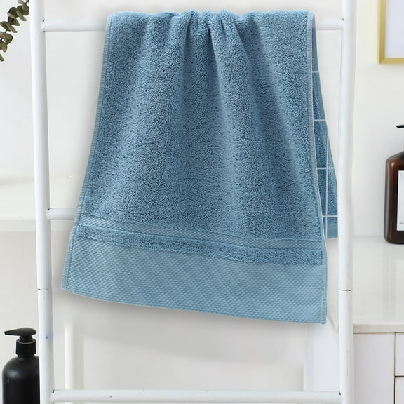 JASKFLY Bath Towel - Cotton Oversized and Thickened Adult Towel for Spa, Beach, and Home Bathroom Use,29.13x13.39x0.39in(Sky Blue)