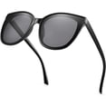 thumbnail image 1 of Gafas de sol de ojo de gato de gran tamaño, polarizadas, protección UV400 para mujeres, gafas de sol estilo ojo de gato vintage extra grandes, montura TR90, 1 of 8