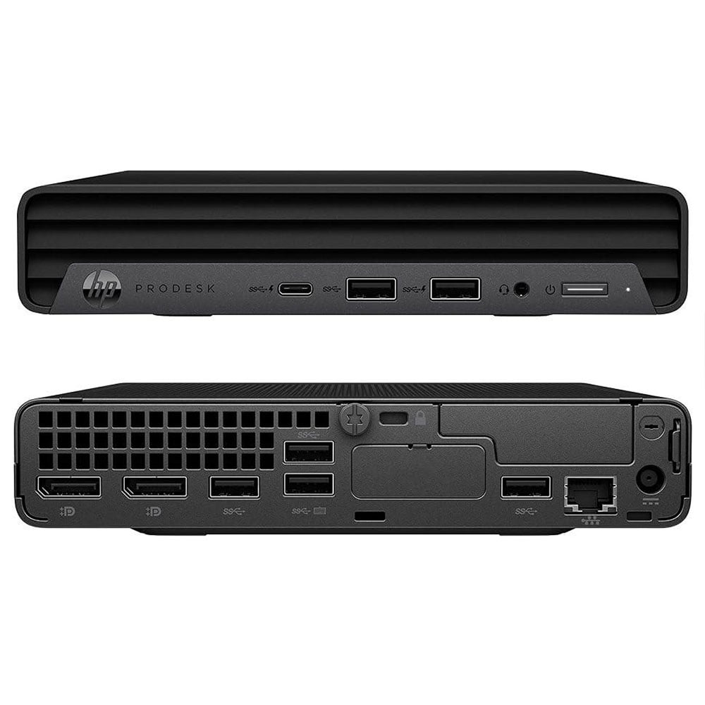 Restored Windows 11 Pro HP ProDesk Micro PC | Quad-Core i3 10th gen CPU | 16GB RAM | 256GB SSD | Dual 22" LCD's | (Refurbished)