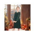 thumbnail image 4 of Sunny Fashion Girls Dress Emerald Green Velvet Sequin Keyhole Pleated Christmas Santa Winter Festival 8 Years, 4 of 8