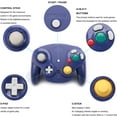 thumbnail image 4 of BAMAIA Manette Sans Fil 2.4G Classique avec Adaptateur Récepteur, Compatible avec Wii Gamecube NGC GC (Noir et Violet), 4 of 6