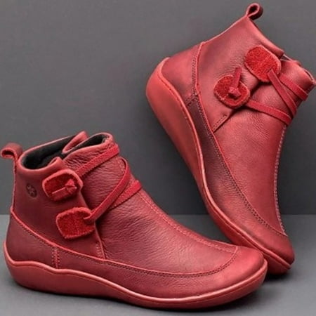 

Foraging dimple Women s Boots Casual Short Boots Sports Old Shoes Women s Elastic Women s Boots Red