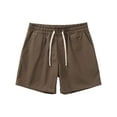 thumbnail image 6 of JTieacloth Mens Cargo Short Male Summer Shorts Solid Color Cotton Tie Suit Cool Breathable Four Quarter Pants,Brown, 6 of 6