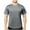 Gray, variant on Wyobmus Men's Workout Shirt Quick Dry Stretchy Sport Shirts Solid Moisture Wicking Round Neck Short Sleeve Training Tops Blue