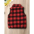 thumbnail image 5 of Listenwind Toddler Baby Girl Plaid Zipper Jacket Kids Sleevless Fall Winter Warm Waistcoat Vest Pocket Coat Tops, 5 of 6