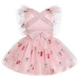 thumbnail image 3 of IDOPIP Toddler Baby Girls Butterfly Tutu Dress Summer Sleeveless Backless Lace Princess Dress, 3 of 7