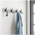 thumbnail image 5 of Better Homes & Gardens Miller 27" Wall Mounted Hook Rack, 4 Hooks, Rustic Gray & Matte Black, 5 of 6