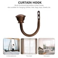 thumbnail image 2 of 4 Pcs Hook up Home Decor Drapery Tieback Transparent Curtains Rod Hooks Metal Kitchen Decoration for Bedroom Tiebacks, 2 of 6