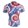 thumbnail image 4 of joogoo Swirl Tie Dye Stars Pattern Men's Cycling Jerseys Mountain Bike Short Sleeve Tops 3XL, 4 of 7