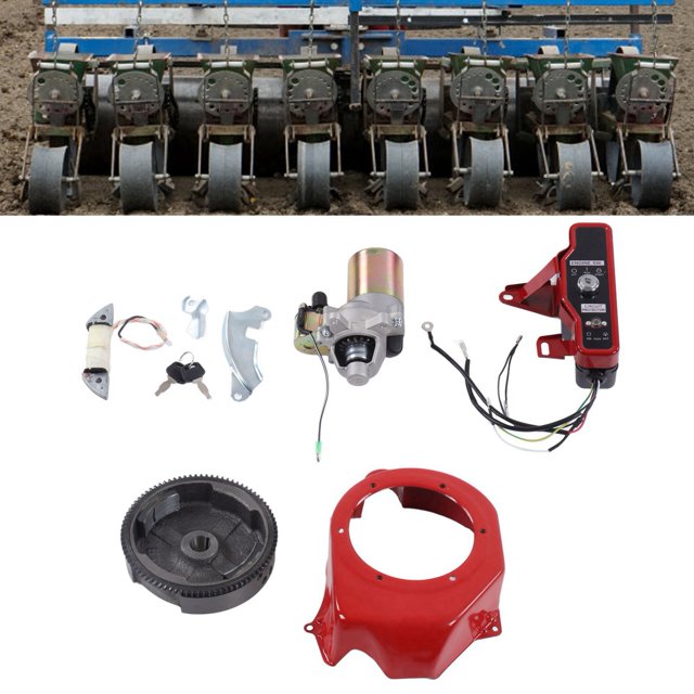Kit de Constructución de Arranque Eléctrico, Cubierta Eléctrica Grande GX160 Kit de Motor de Arranque de Bobina de Cobre Puro para 168f 170f Para Cañón de Gasolina para llana