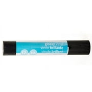 12" x 6' Glossy Permanent Vinyl - Black