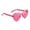 Hot Pink, variant on Heart Shaped Sunglasses – 5.5" Rimless Valentine’s Day Heart Sunglasses for Women, Red Pink Colored Glasses, Fun Trendy Transparent Party Glasses, Valentine’s Day Decorations & Party Favors