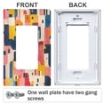 thumbnail image 3 of Yayeee Rocker Switch Wall Plate 2-Gang 4.7"x4.6" Home Decorative Outlet Cover, Art Geometric, 3 of 6