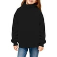 thumbnail image 6 of XIMIN Mock Neck Sweatshirt for Girl Kids Cotton Pullover Shirts Long Sleeve Turtleneck Casual Solid Color Pullover Girls Turtleneck for Autumn and Winter, 6 of 7
