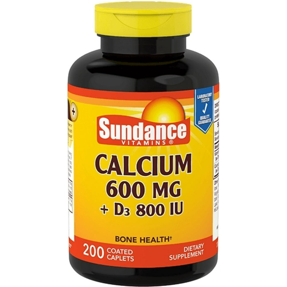 2 Pack Sundance Vitamins Calcium 600 mg + D3 800 IU, 60 ea Walmart