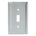 thumbnail image 1 of Placa Para Interruptor Leviton Acero Inoxidable 11.5X7.1X0.3, 1 of 3