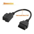 thumbnail image 3 of Unique Bargains DC 12V 16 Pin OBD2 Car Auto Diagnostic Connector Adapter Extension Cable Tool, 3 of 4