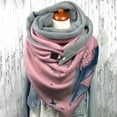 thumbnail image 2 of Women  Feather Vintage Print Boho Scarf  Shawls Wraps Winter Warm Scarves, 2 of 4