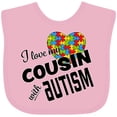 thumbnail image 3 of Inktastic I Love My Cousin with Autism Boys or Girls Baby Bib, 3 of 4