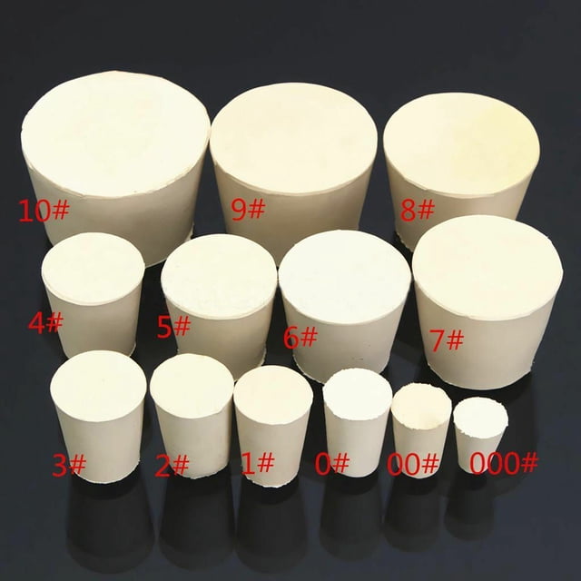Essen 5Pcs Solid Rubber Stoppers Plug Bungs Laboratory Bottle Tube Sealed Lid Corks