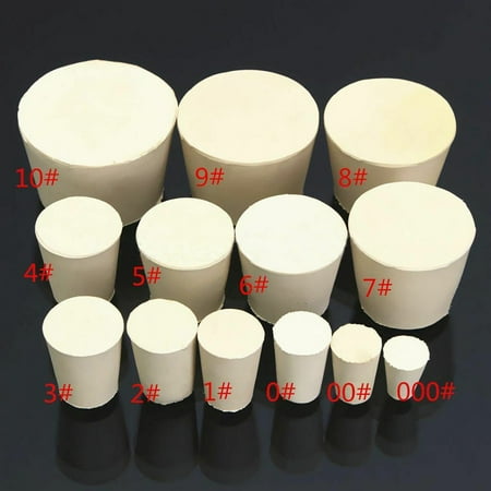 

Porfeet 5Pcs Solid Rubber Stoppers Plug Bungs Laboratory Bottle Tube Sealed Lid Corks(8# 42x33x30mm)