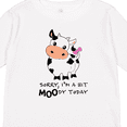 thumbnail image 4 of Inktastic Sorry, I'm a Bit Moody Today Cute Cow Pun Boys or Girls Long Sleeve Toddler T-Shirt, 4 of 5