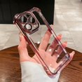 thumbnail image 1 of Luxury Transparent Shockproof Phone Case For iPhone 15 14 13 12 11 Pro Max Plus With Lens Protector Electroplate Bumper Cover, 1 of 7
